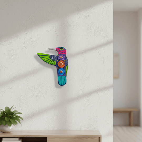 Alebrije Hummingbird Wall Art - lifestyle product view 1