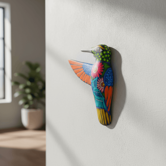 Alebrije Hummingbird Wall Art - lifestyle product view 2
