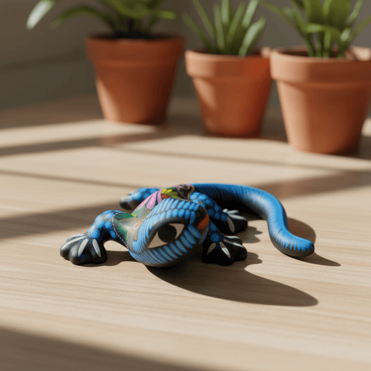 Alebrije Lizard Figurine - lifestyle product view 2