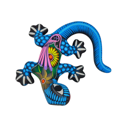 Alebrije Lizard Figurine - white background product view 6