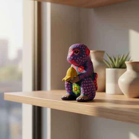 Alebrije Monkey Figurine - lifestyle product view 1