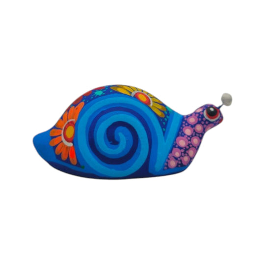 Alebrije Snail Figurine - white background product view 6