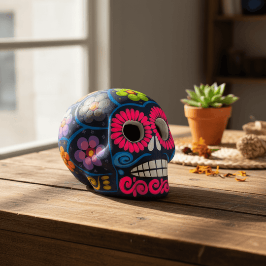 Alebrije Sugar Skull Figurine - lifestyle product view 1