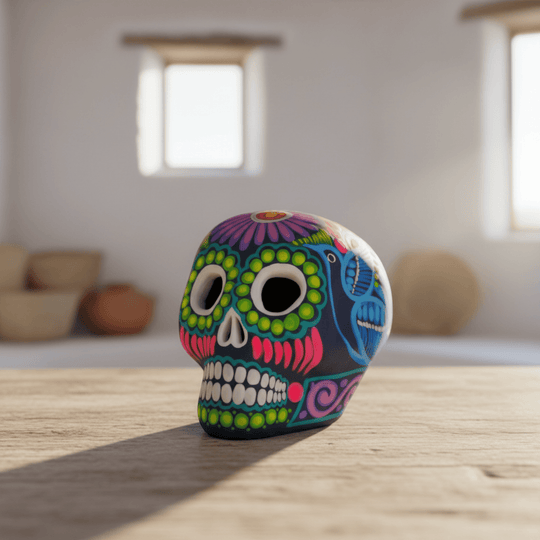 Alebrije Sugar Skull Figurine - lifestyle product view 2