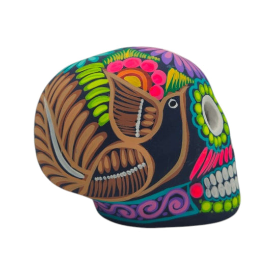 Alebrije Sugar Skull Figurine - white background product view 5