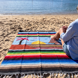 Coronado Sailboat Mexican Blanket