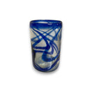 Blue Swirl Hand-Blown Glass | Mexican Drinking Tumbler - hand-blown lead-free cobalt swirl tumbler from Guanajuato, Mexico