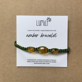 Erika Triple Amber Macrame Pull String Friendship Bracelet - Mexico