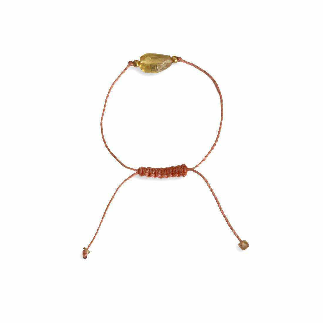 Erika Single Amber Pull String Friendship Bracelet - Mexico