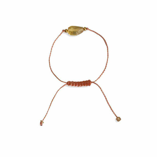 Erika Single Amber Pull String Friendship Bracelet - Mexico