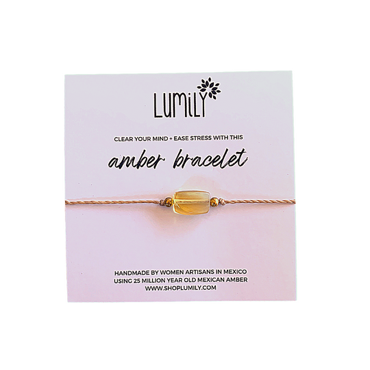 Erika Single Amber Pull String Friendship Bracelet - Mexico