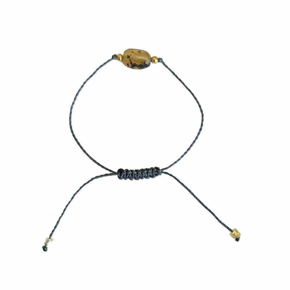 Erika Single Amber Pull String Friendship Bracelet - Mexico