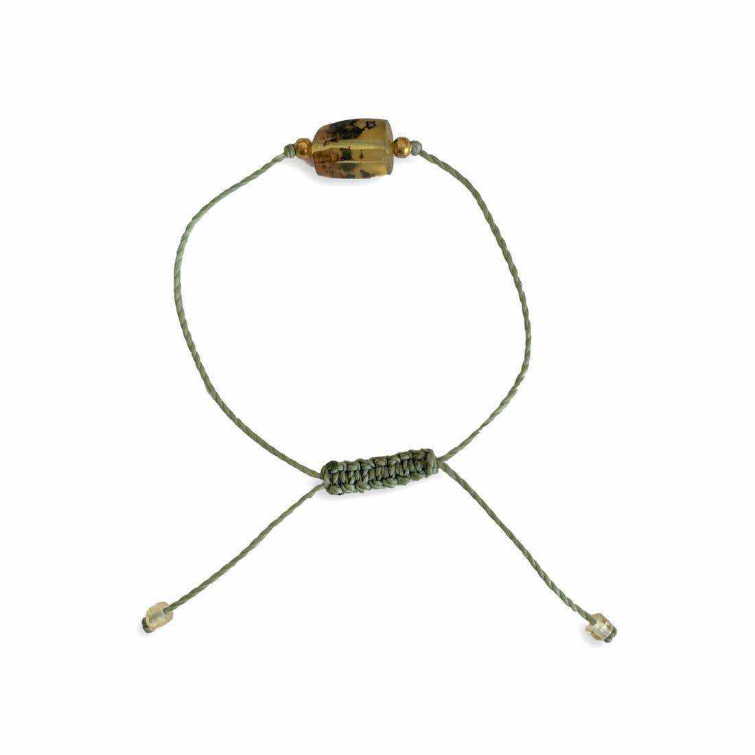 Erika Single Amber Pull String Friendship Bracelet - Mexico