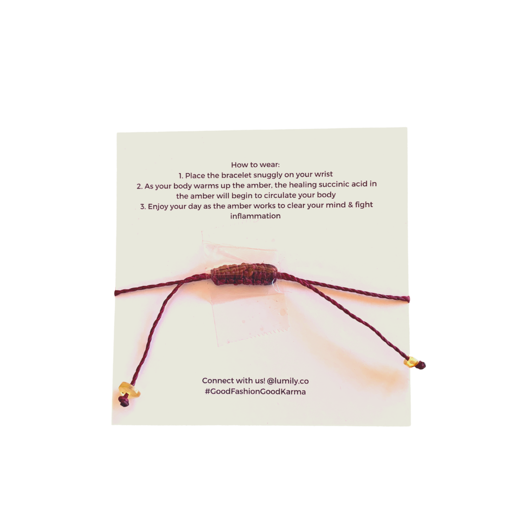 Erika Single Amber Pull String Friendship Bracelet - Mexico