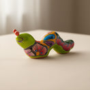 Colorful Talavera Caterpillar | Mexican Ceramic Figurine