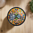 5" Colorful Talavera Ceramic Bowl | Mexican Dinnerware - hand-painted vibrant Talavera bowl from Guanajuato with lead-free glaze