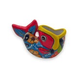 Colorful Talavera Fish Planter | Mexican Hand-Painted Pottery vibrant hand-painted fish-shaped planter with floral Talavera motifs