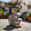 Colorful Talavera Fountain - lifestyle product view 1