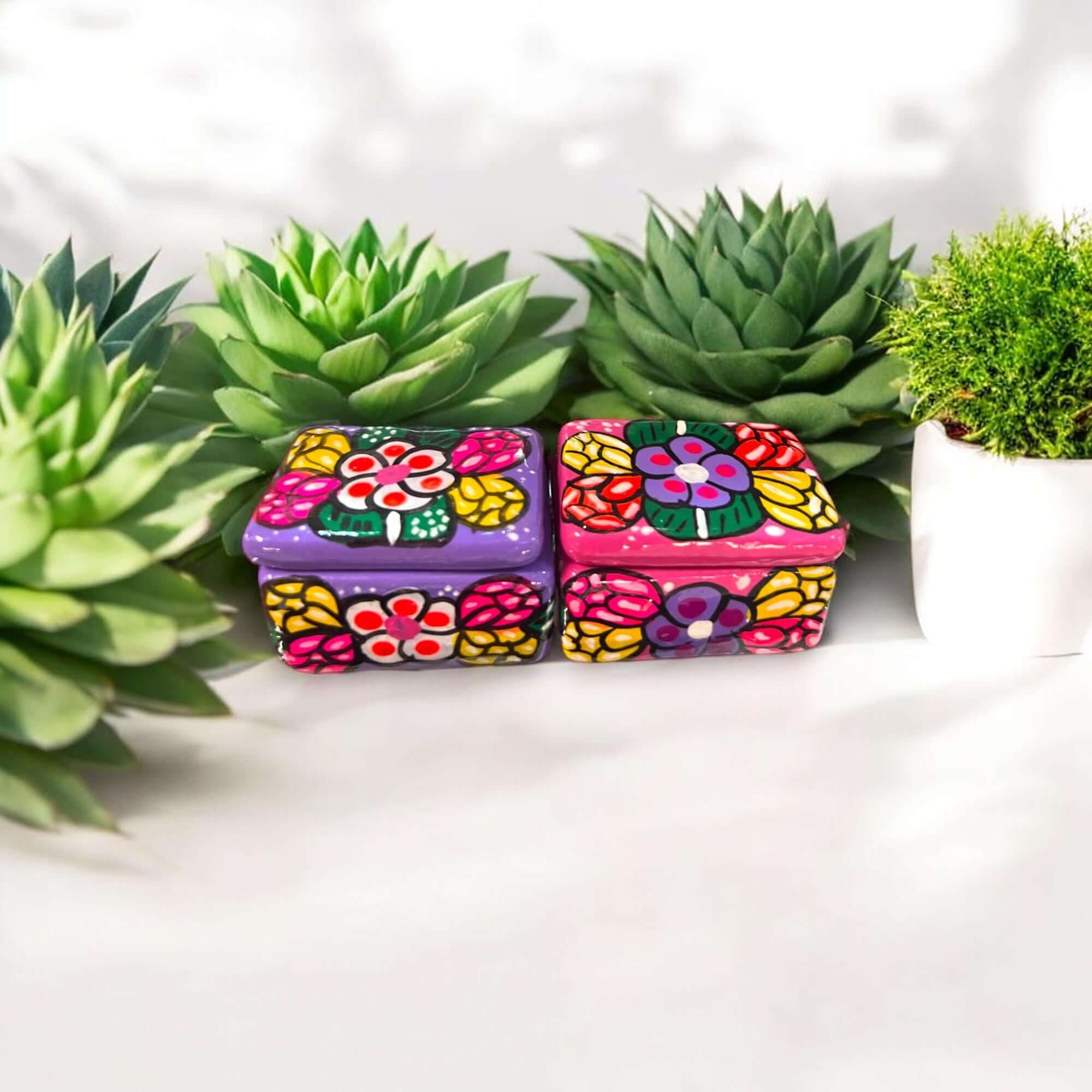 Colorful Hand-Painted Guerrero Jewelry Box