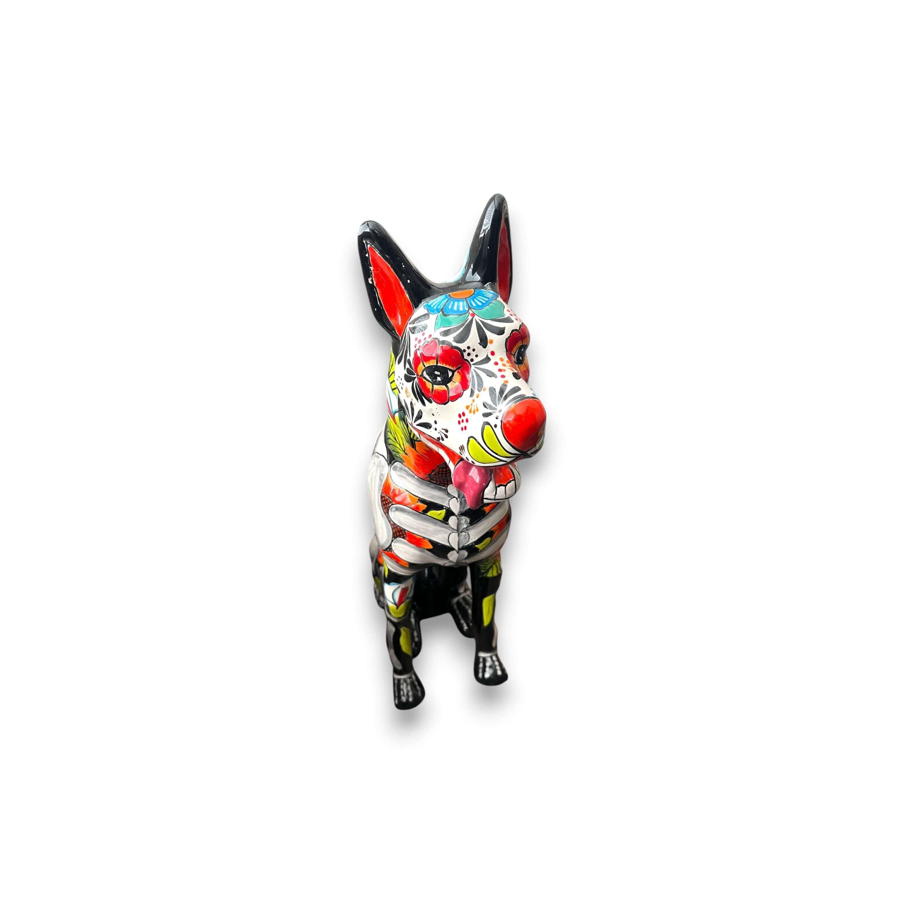 Day of the Dead Talavera Dog Statue