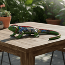 Extra Large Talavera Iguana Statue - lifestyle product view 2