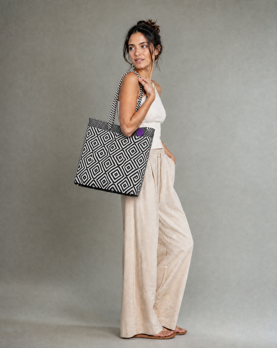 Greca Woven Tote
