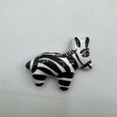 Guerrero Pottery Magnets | Assorted Mexican Fridge Magnets - hand-painted black and white zebra magnet from Guanajuato pottery collection
