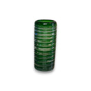 Mexican Double Shot Glass | Hand-Blown Green Swirl Barware - hand-blown ribbed green double shot glass from Guanajuato, vintage-modern barware