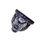 Colorful Talavera Wall Planter | Hand-Painted Mexican Hanging Decor - blue hand-painted Talavera ceramic wall planter, kiln-fired, lead-free glaze