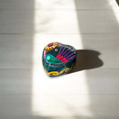 Hand-Painted Guerrero Heart-Shaped Jewelry Box | Mexican Ceramic Earring Holder - hand-painted colorful Guerrero heart jewelry box