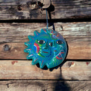 Hand-Painted Guerrero Sun Moon Eclipse Art | Mexican Artisan Craft - hand-painted Guerrero sun and moon ceramic wall decor from Guanajuato