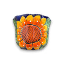 Vibrant Talavera Planter | Hand-Painted Mexican Calla Lily Ceramic Pottery - colorful hand-painted sunflower motif planter from Guanajuato, lead-free glaze