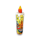 Talavera Candle Figurine | Hand-Painted Decorative Mexican Ceramic Art – brightly colored hand-painted Talavera ceramic candle sculpture with floral design