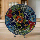 Custom Talavera Dinnerware Set | Hand-Painted Mexican Ceramic - vibrant hand-painted Talavera plate with floral pattern from Guanajuato, lead-free glaze