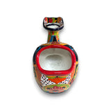 Talavera Fish Planter | Hand-Painted Mexican Ceramic Decor - colorful hand-painted fish-shaped ceramic planter with floral and geometric motifs