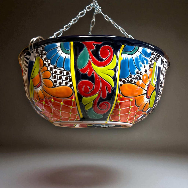 hanging talavera planter Talavera Hanging Planter
