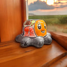 Talavera Octopus Succulent Planter | Hand-Painted Ceramic Pot - cheerful hand-painted octopus planter with bright orange tones and floral Talavera details
