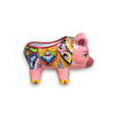 Talavera Pig Planter | Colorful Hand-Painted Mexican Pottery - hand-painted pink pig planter with vibrant floral Talavera design