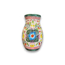 Talavera Vase | Hand-Painted Mexican Ceramic Flower Pot with colorful hand-painted floral design from Guanajuato, lead-free glazed