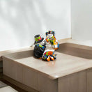 Hand-Painted Talavera Wedding Cake Topper | Artisan Mexican Bridal Decor - hand-painted couple topper from Guanajuato, kiln-fired lead-free glaze