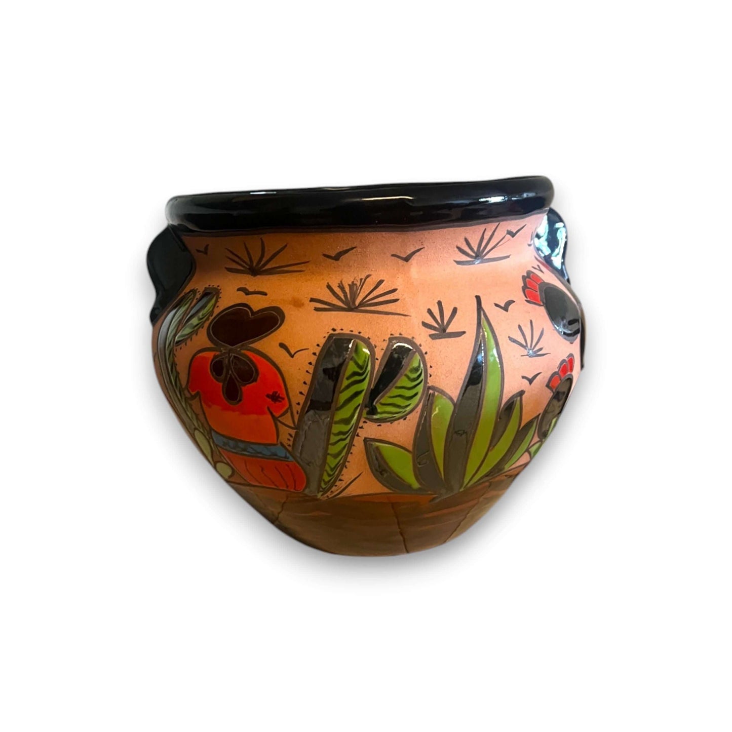 Hand-Painted Terracotta Talavera Pot