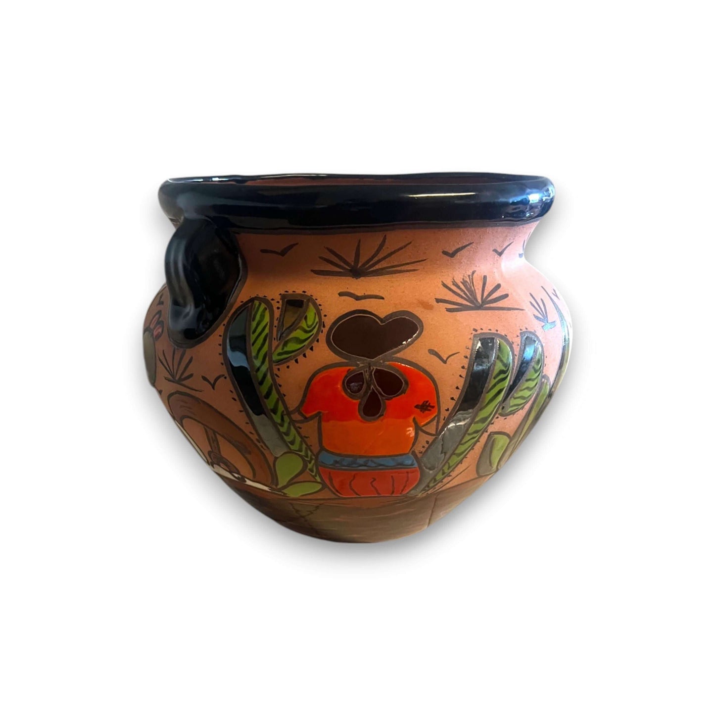 Hand-Painted Terracotta Talavera Pot