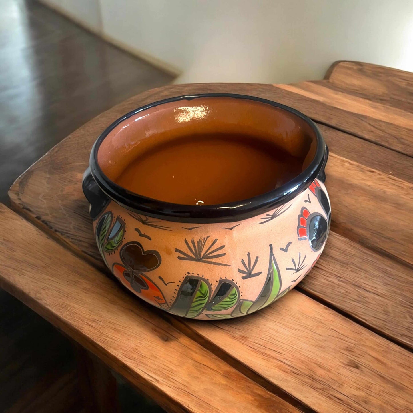 Hand-Painted Terracotta Talavera Pot
