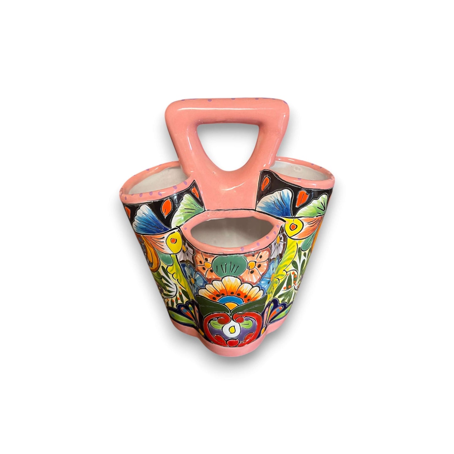 Talavera Utensil Holder – Hand-Painted Mexican Kitchen Decor