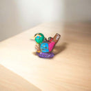 Small Aztec Bird Whistle | Handcrafted Cultural Ceramic Decor - handpainted colorful Aztec bird whistle from Guanajuato, Mexico