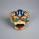 Aztec Death Whistle | Handcrafted Mexican Cultural Instrument - colorful handcrafted fierce creature head whistle from Guanajuato, Mexico