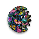 Handcrafted Guerrero Sun and Moon Eclipse Art | Mexican Hand-Painted Pottery - vibrant hand-painted Guerrero sun & moon pottery wall art