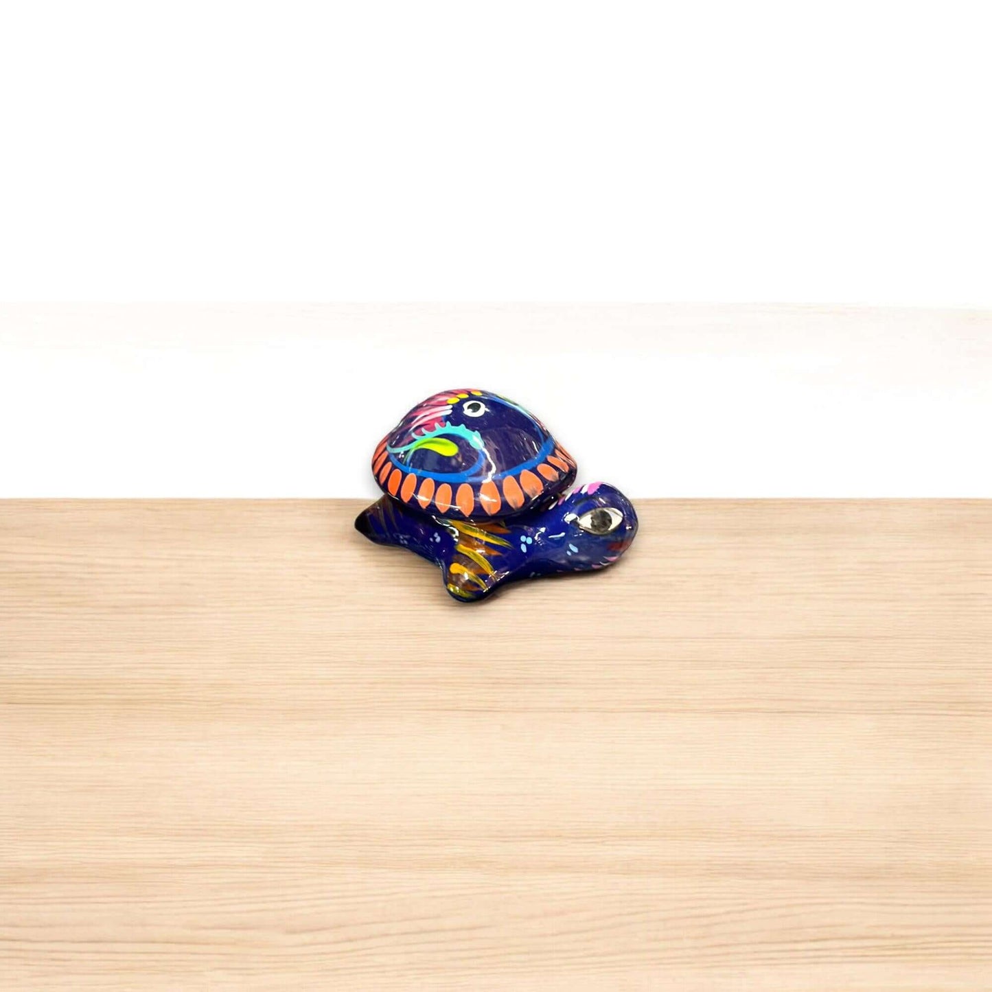 Guerrero Turtle Jewelry Box | Colorful Hand-Painted Ceramic Gift - vibrant hand-painted talavera turtle jewelry box from Guerrero, Mexico