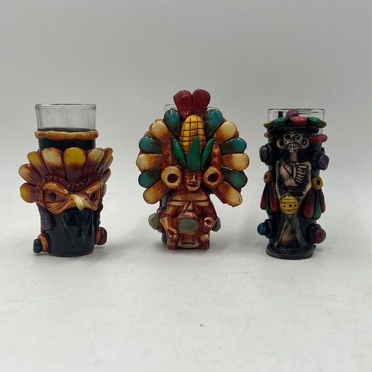 Handcrafted Mexican Shot Glass | Exquisite Aztec Warrior Design