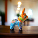 Mini Talavera Donkey Figurine | Handcrafted Mexican Pottery - small hand-painted colorful ceramic donkey with floral patterns